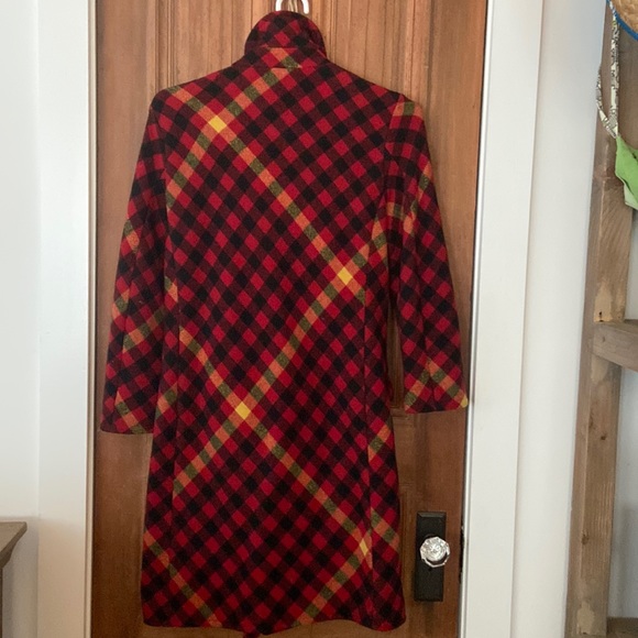 Rare Vintage 90’s Plaid Tailor Fit Byblos Wool Coat. Mid/Long. SEE MEASUREMENTS! - Picture 5 of 6